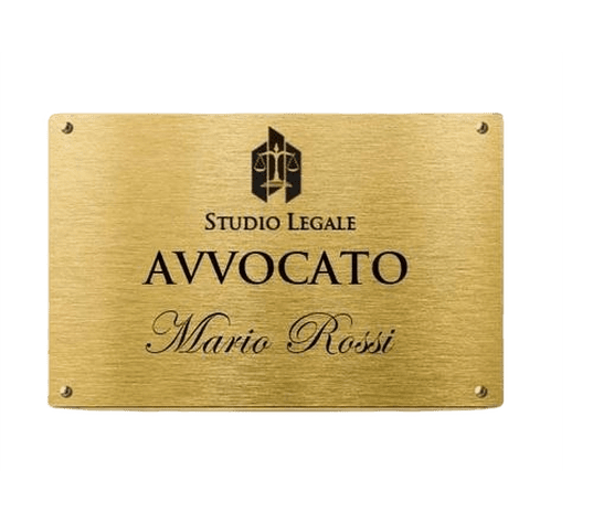 Targhe, Scritte e Loghi in rilievo targa avvocato