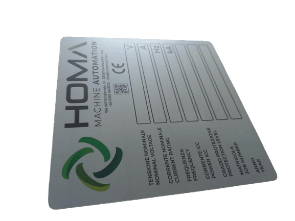 Targhe, Scritte e Loghi in rilievo targa personalizzata